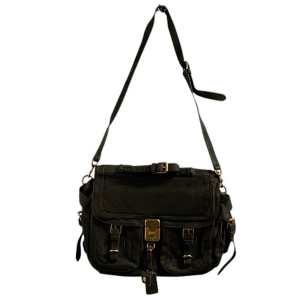 Chloé Leather Messenger Satchel Bag Women’s Dark Green Crossbody Vintage Handbag